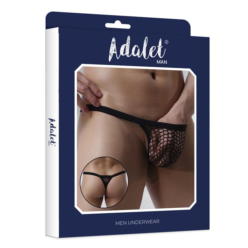 Dante Fishnet Thong Black