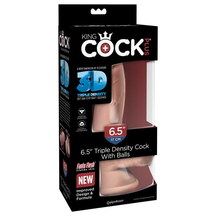 Triple Density Dildo with Testicles 65