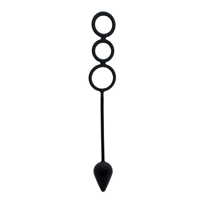Anal Plug with Penis Rings Silicone