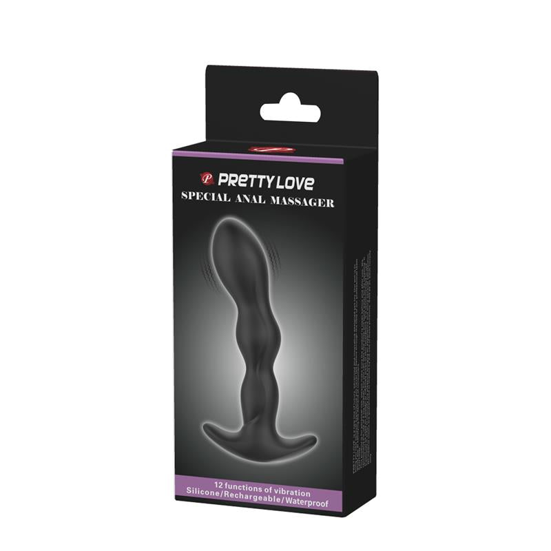 Yale Butt Plug with Vibration Black
