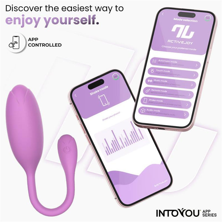 Logan Vibrating Egg with App Unibody Silicone Purple