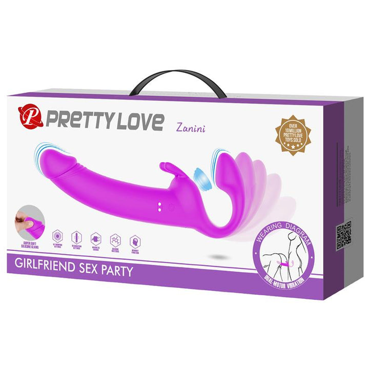 Zanini Vibrating Strapless StrapOn Silicone