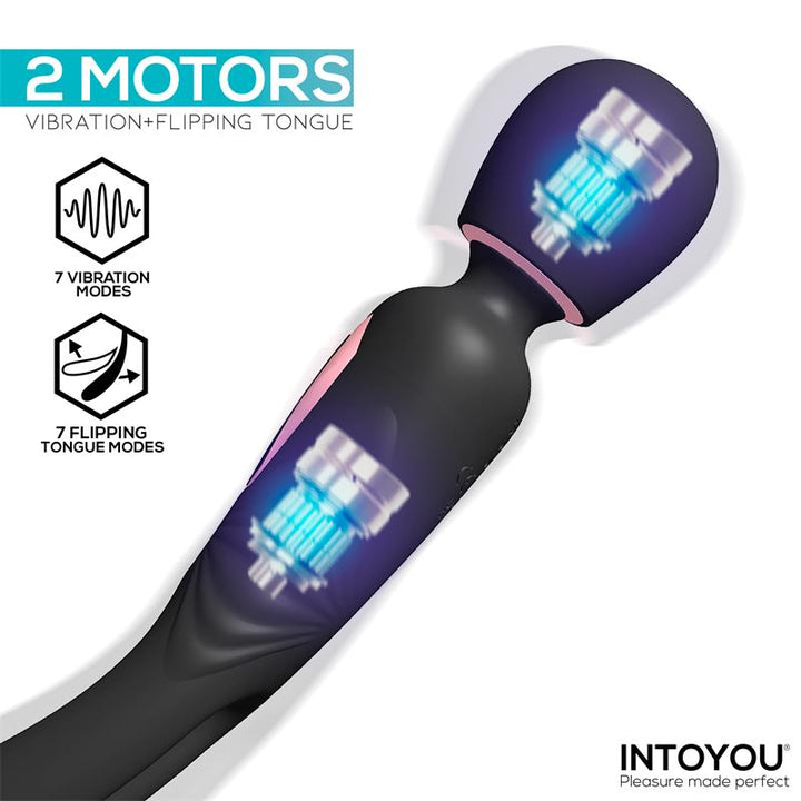 Lexy Vibrating Wand with Internal Flipping Tongue