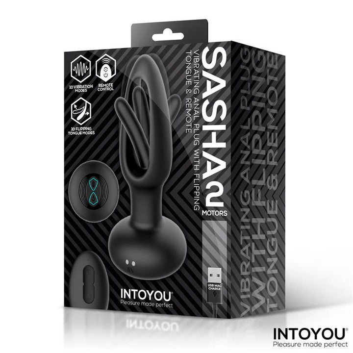 Sasha Vibrating Plug with Flipping Tongue and Remote Control