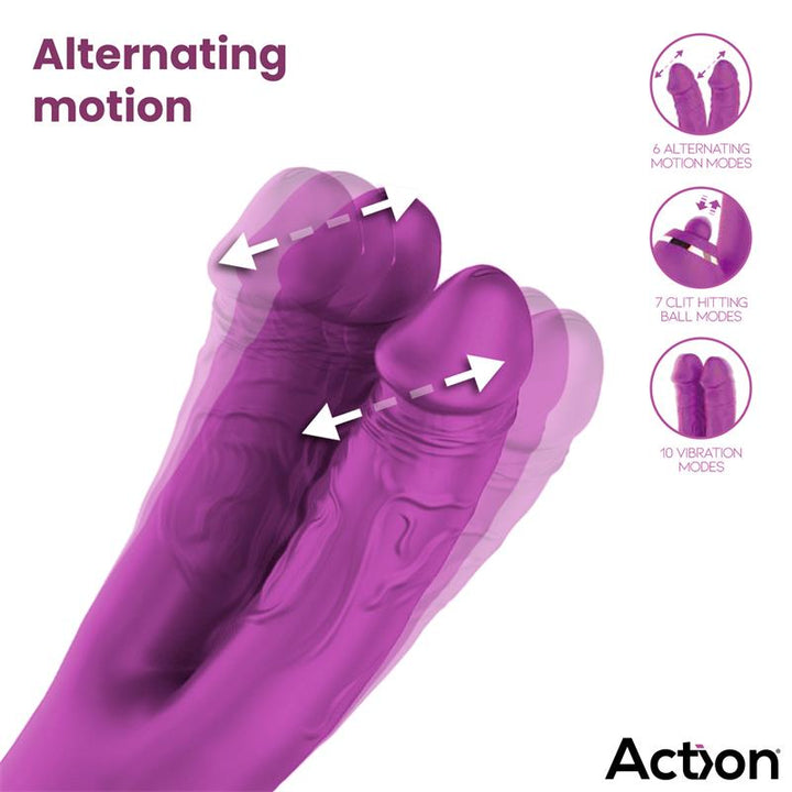 Nico Vibe with Clit Hitting Ball and Alternating Dildos