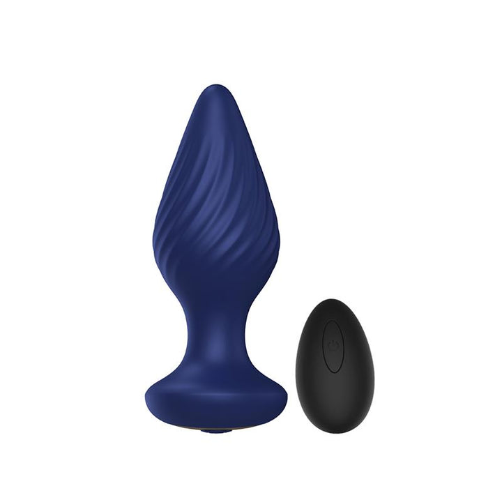Spiral Butt Plug with Vibration and Remote