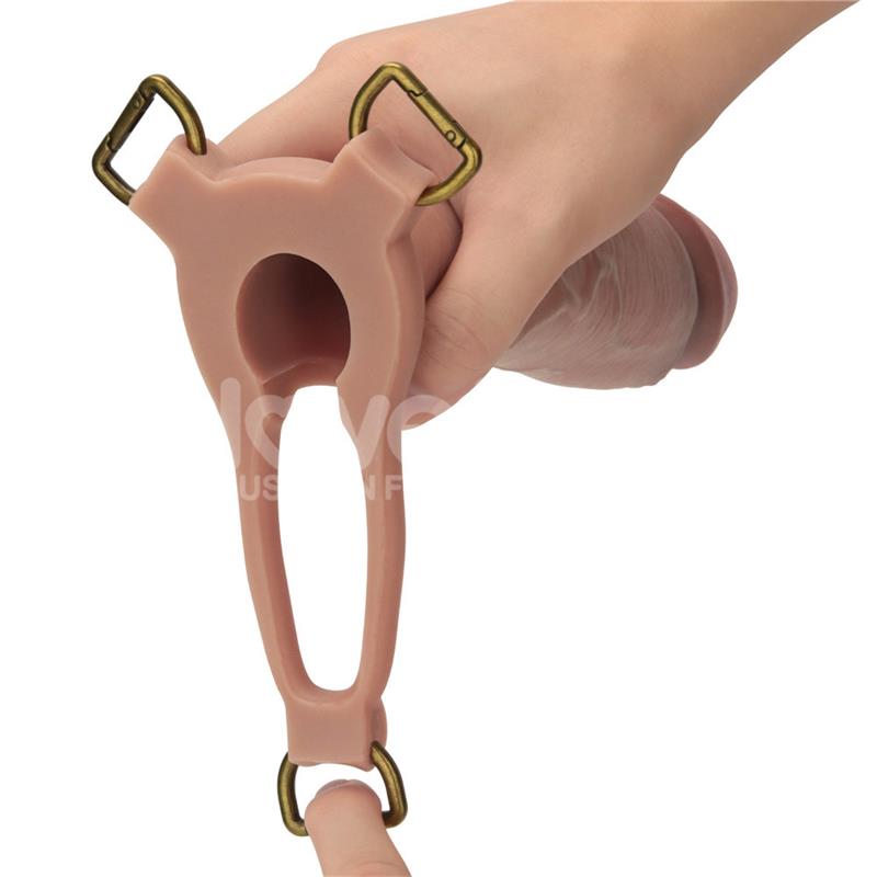 Ingen Adjustable Strap On with Hollow Dildo 9 Enhanced Set L XL 2XL
