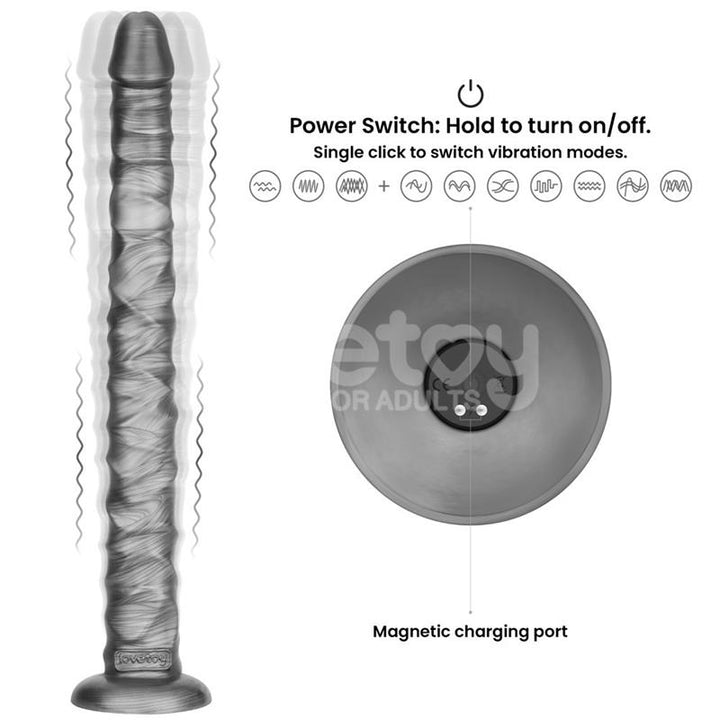 Vibrax Slider Anal DIldo with Vibration King Sized 16