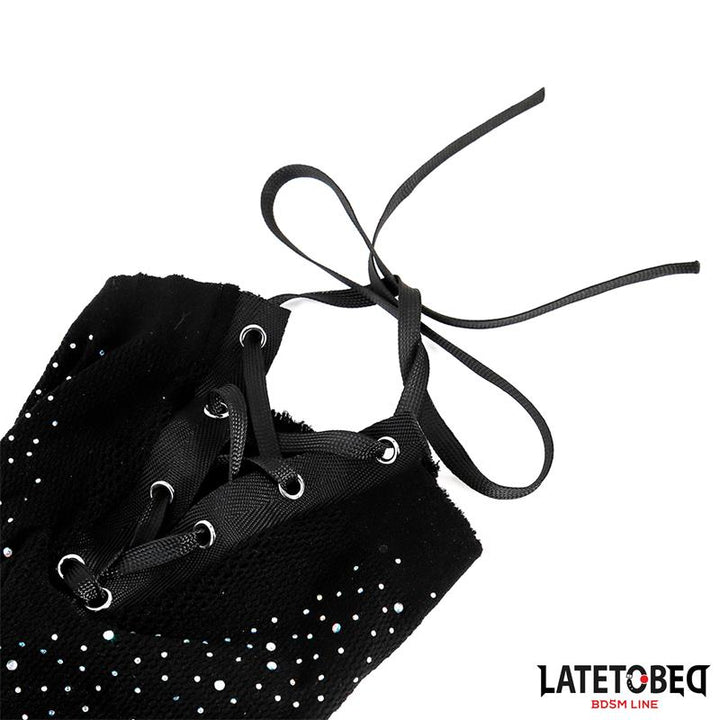Lace Hood with Shiny Diamonds