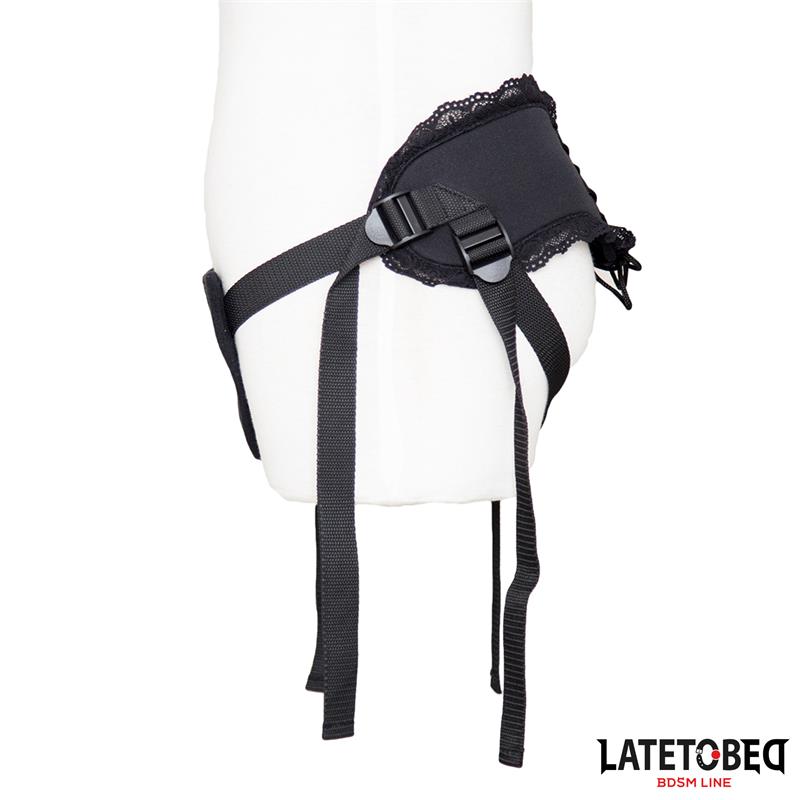 Lace Edge Strap On with Silicone Ring
