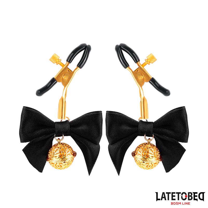 Nipple clamps with Bow Black