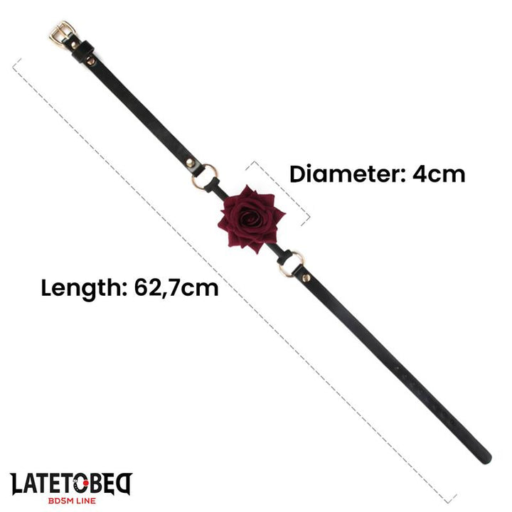 Gold Metal rose gag Ball