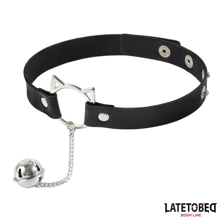 choker with cat ear hoop and bell