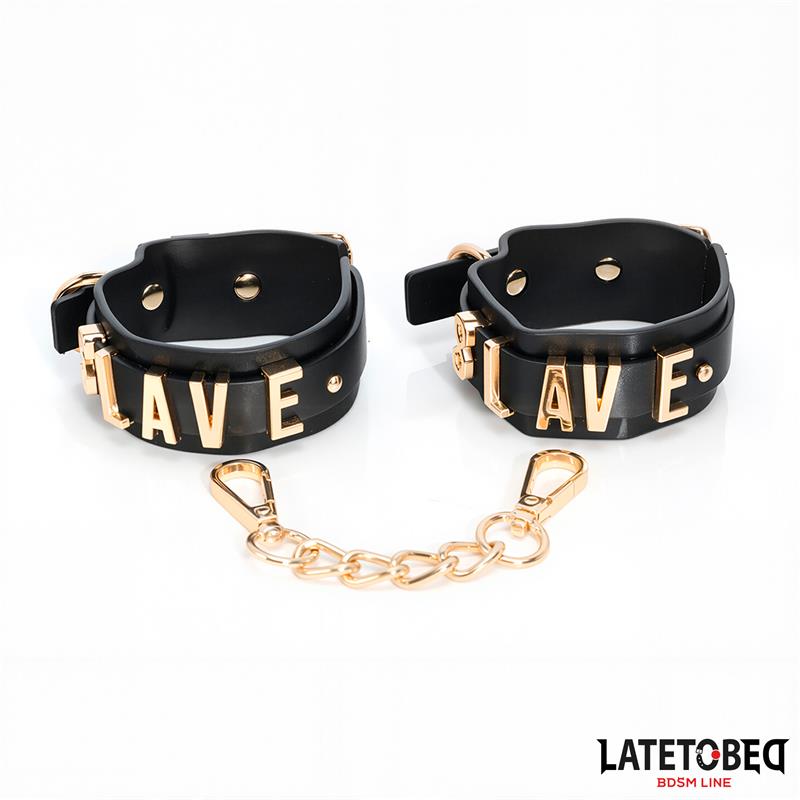 SLAVE Ankle cuff with Golden Chain
