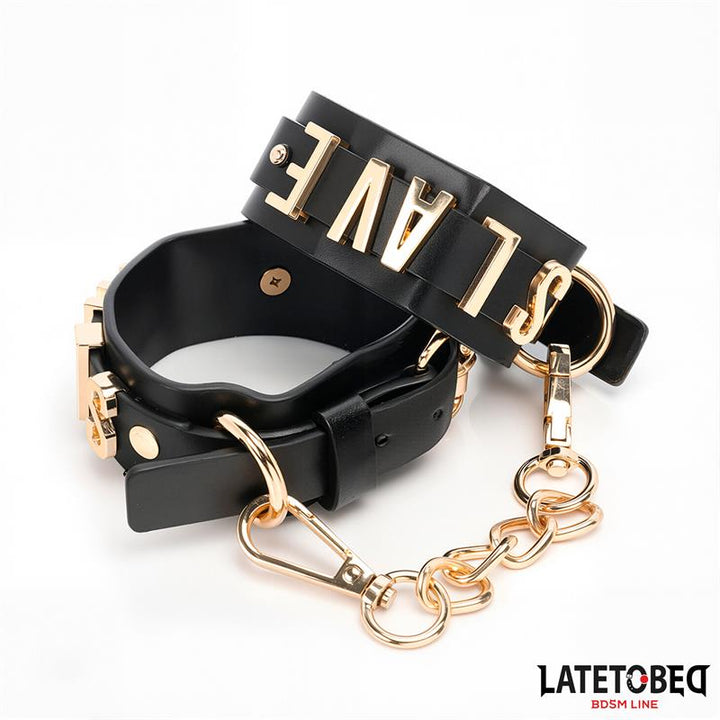 SLAVE Ankle cuff with Golden Chain