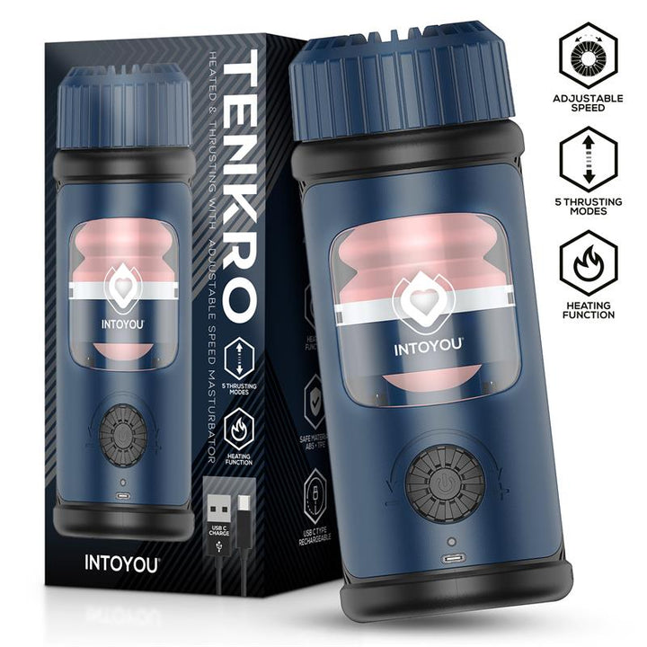 Tenkro Masturbator wit Thrusting and Heat USB C