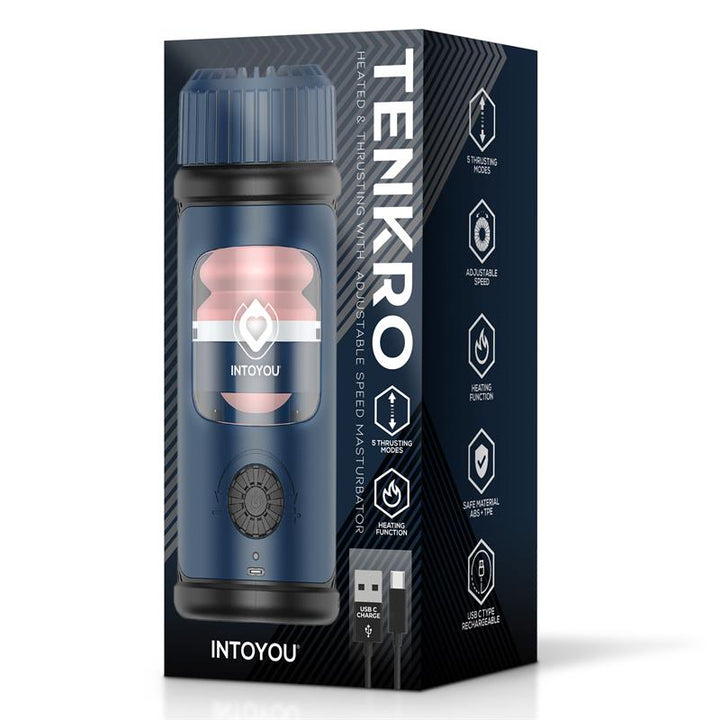 Tenkro Masturbator wit Thrusting and Heat USB C