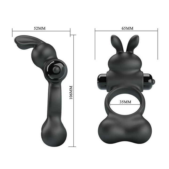 Yusuf Vibrating Penis Ring with Steel Beads 2x33gr