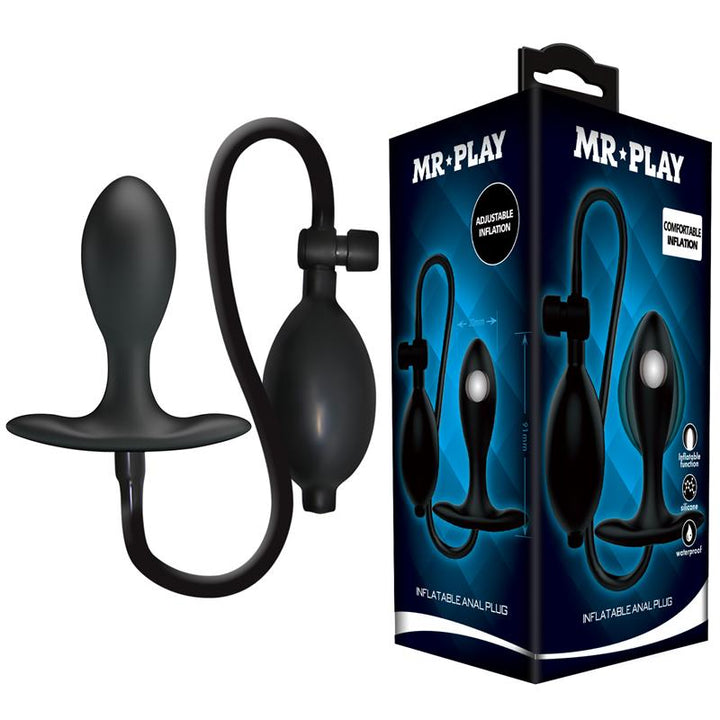 Inflatable Anal Plug with Internal Ball Weight