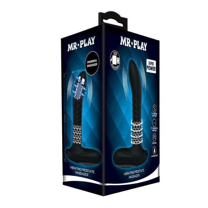 Prostate Massager with Vibration and Rotating Balls