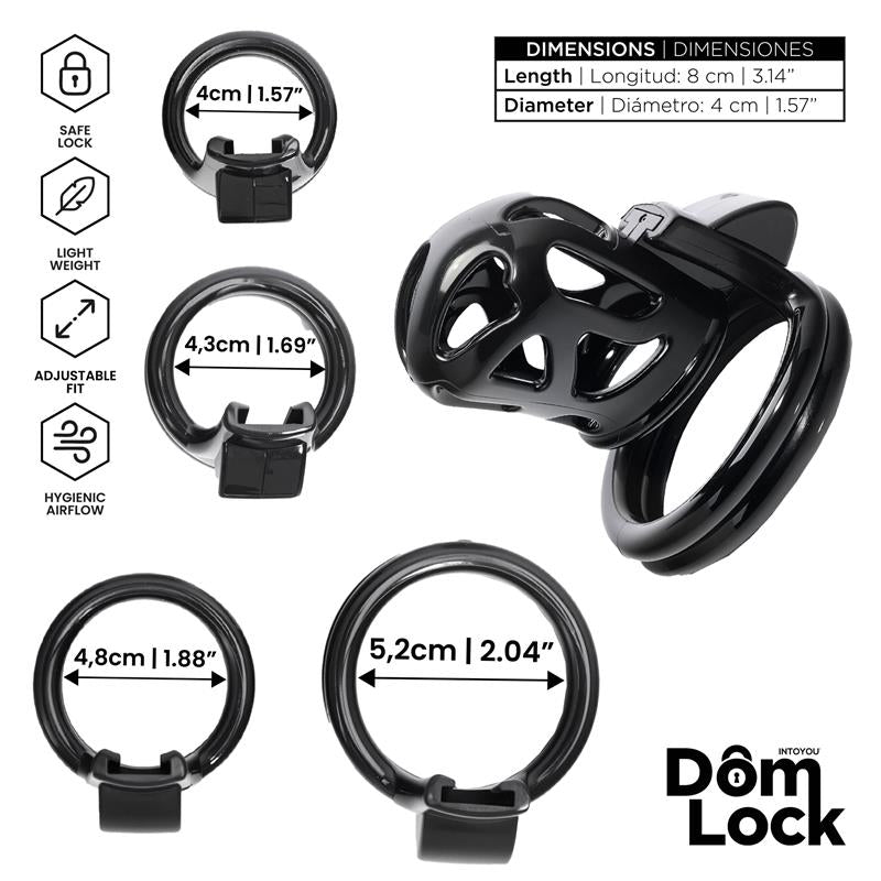 Block Chastity Cage with Internal Lock