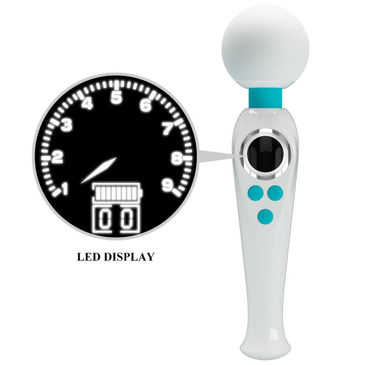 Skyler Massager Wand with Digital Screen White