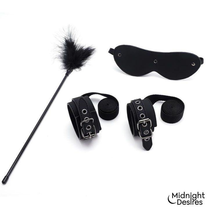 Bondage Set with Blindfold Feather Tickle and Cuffs