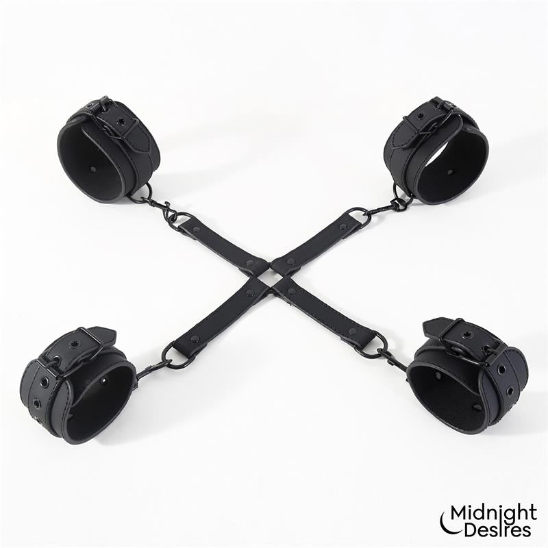 Hogtie Cross Bar Hand and Ankle Cuffs
