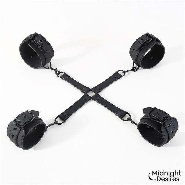 Hogtie Cross Bar Hand and Ankle Cuffs