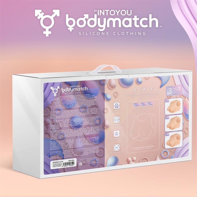 Bowie Realistic Breast Form D Cup Liquid Silicone