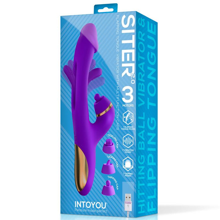 Siter 20 Flapping Tongue with Hitting Ball Vibrator with Caps