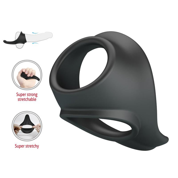Zadok Silicone Cock and Testicles Ring