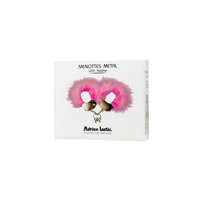 Cufs Metal and Feathers Pink