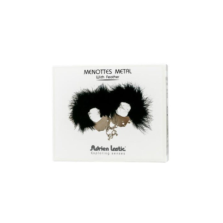 Cuffs Metal and Feathers Black